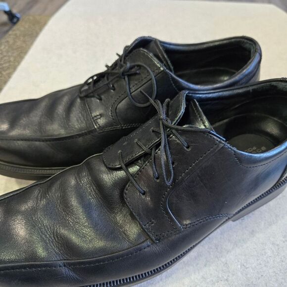 🐢 Bostonian Mens Black Leather Shoes Size 10.5W - Picture 9 of 13